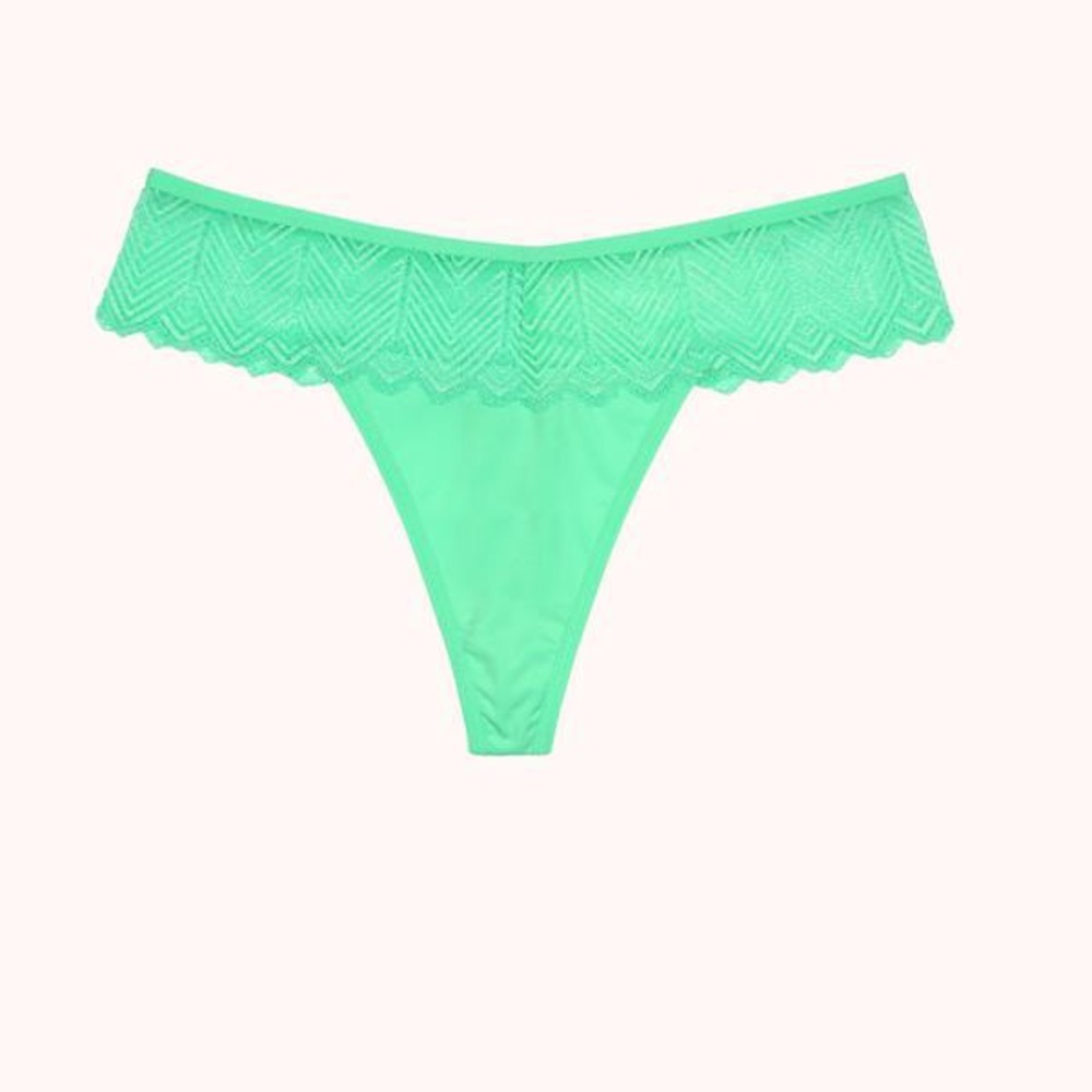 MODERN GRAPHIC GREEN THONG